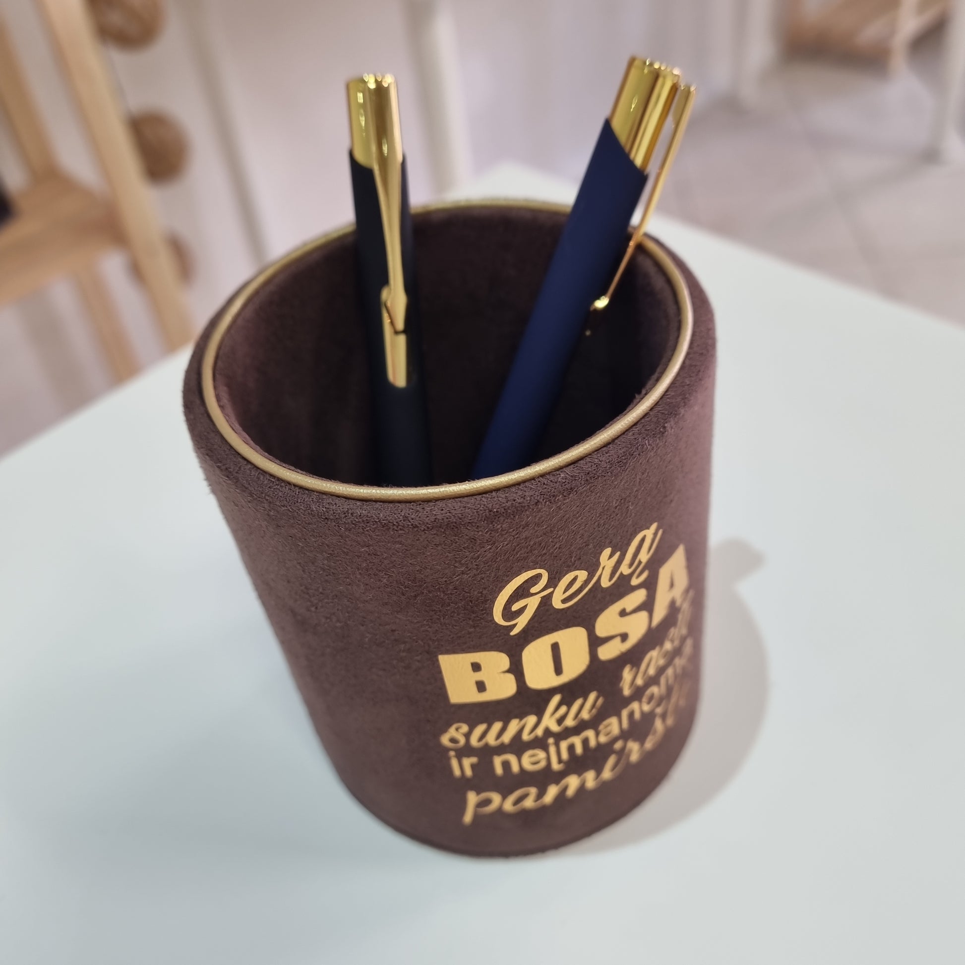 Rankų darbo pieštukinė "Bosui"  rvcreativestudio