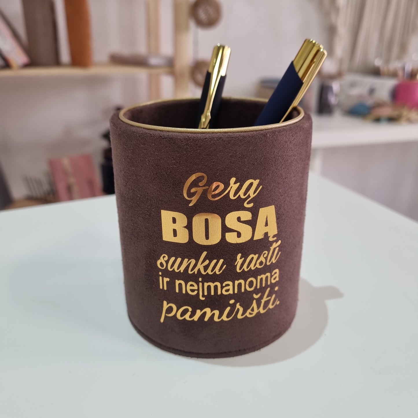 Rankų darbo pieštukinė "Bosui"  rvcreativestudio