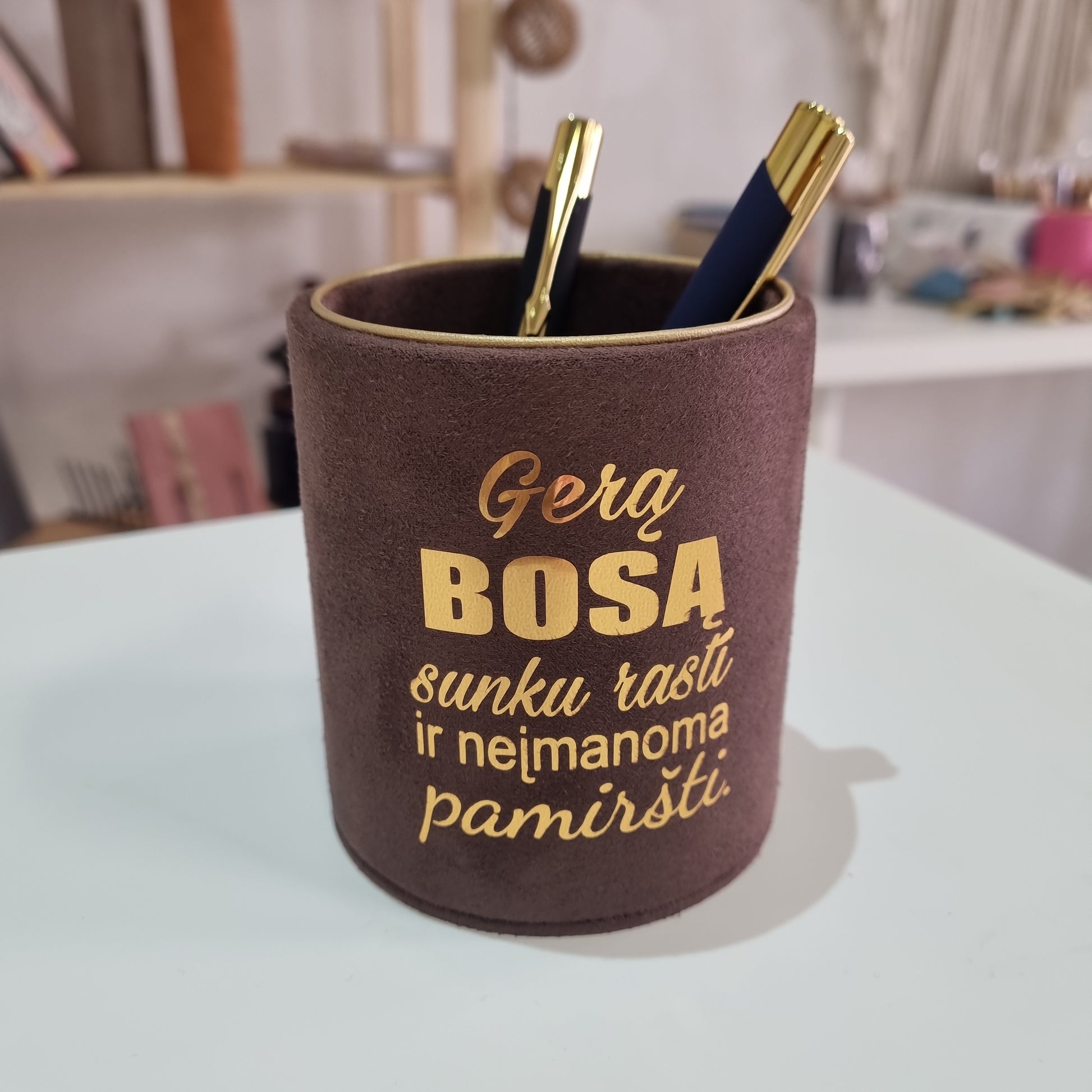 Rankų darbo pieštukinė "Bosui"  rvcreativestudio