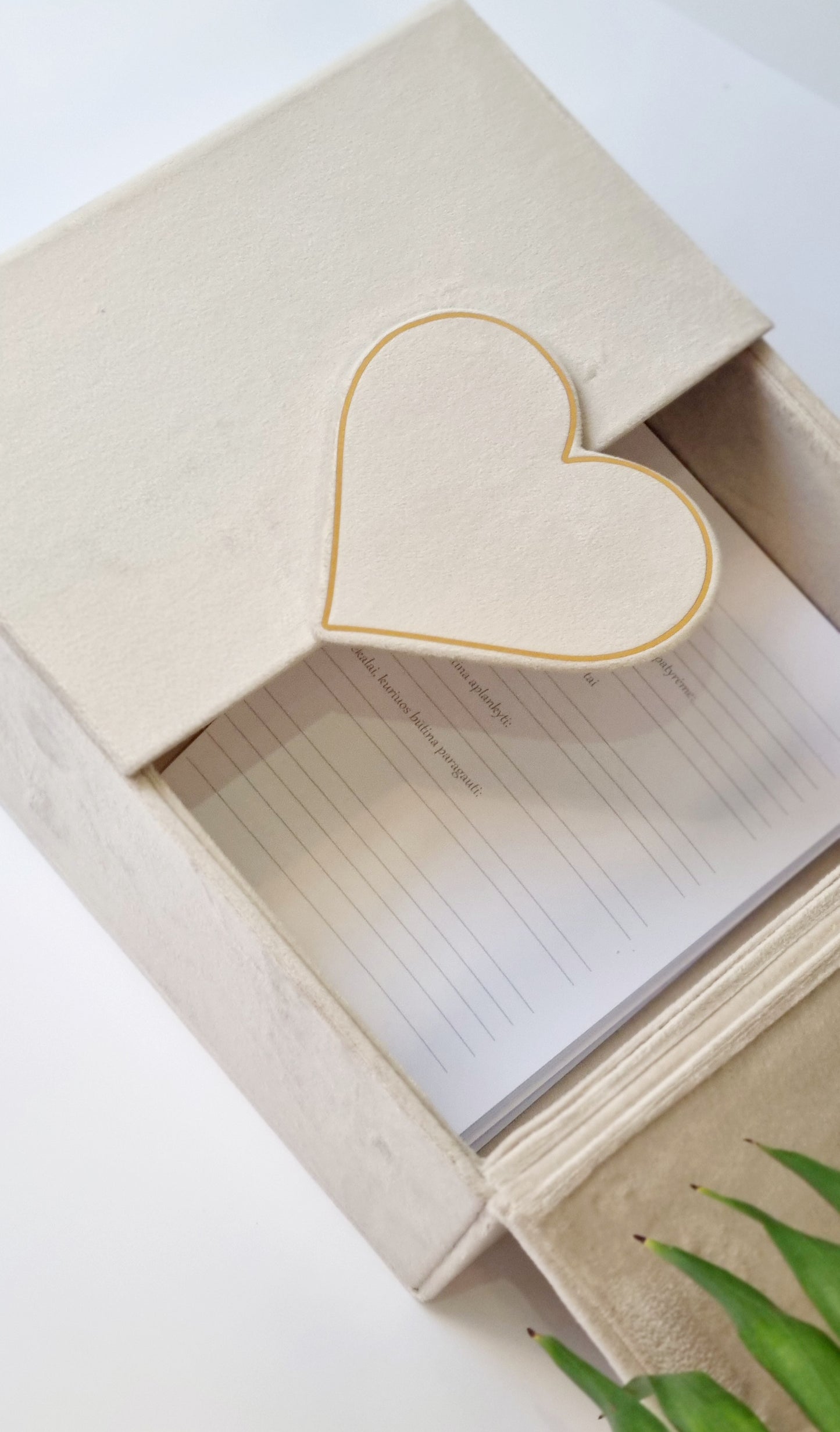 Rankų darbo dėžutė su anketomis "Heart"