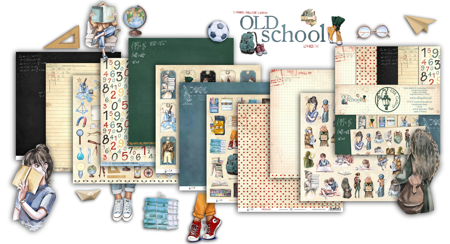 Popieriaus rinkinys "Old scholl"