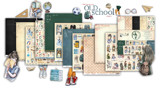 Popieriaus rinkinys "Old scholl"