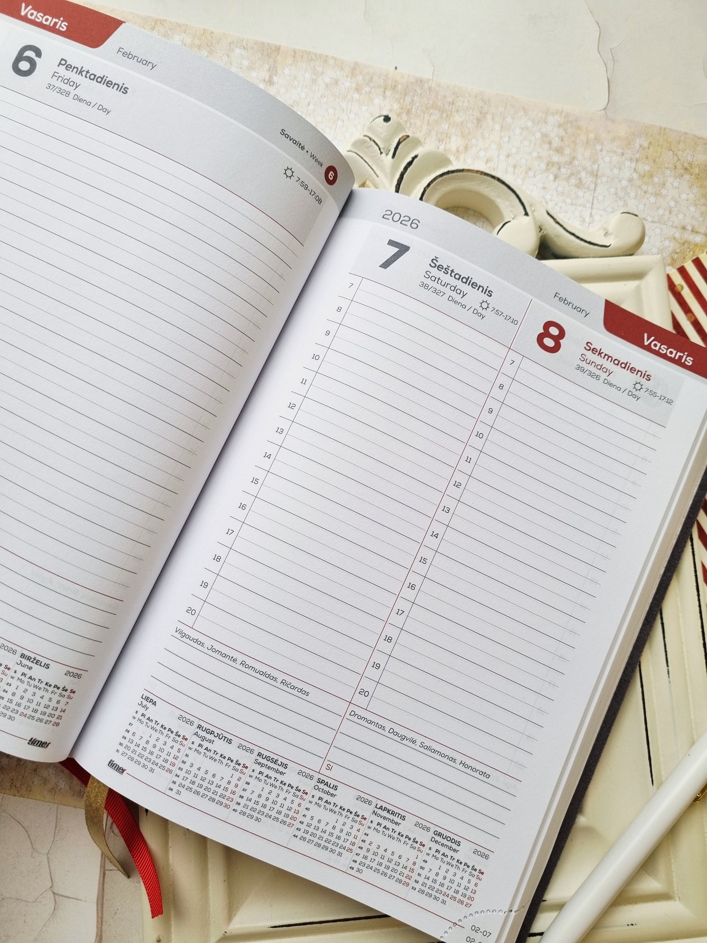 Darbo knyga kalendorius 2026 "Pilka"