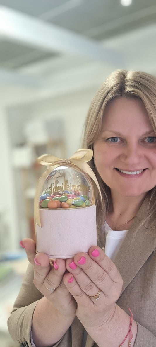 Žinutė burbule, rankų darbo dovana- kvietimas, sveikinimas