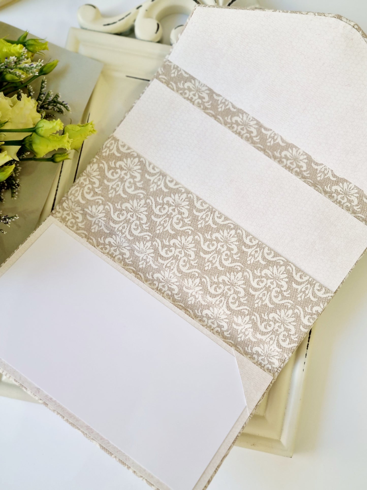 Rankų darbo vokas pinigams "Linen"