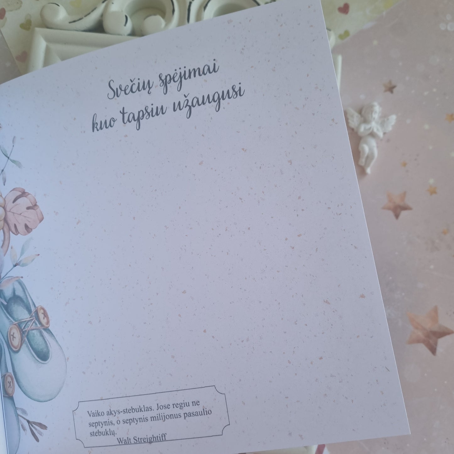 Rankų darbo krikšto knyga "Angelėlis"  rvcreativestudio   