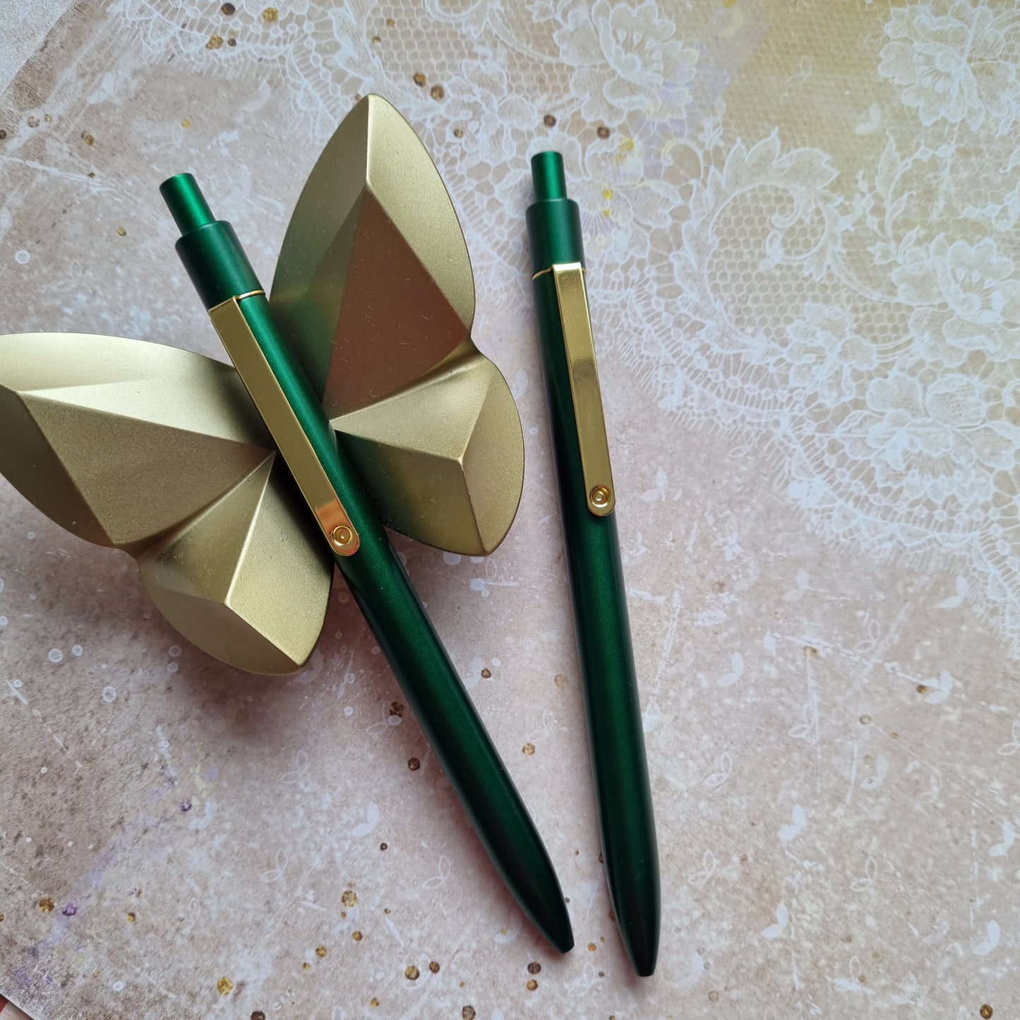 Rašiklis/tušinukas "Smaragdo žalia"  rvcreativestudio   