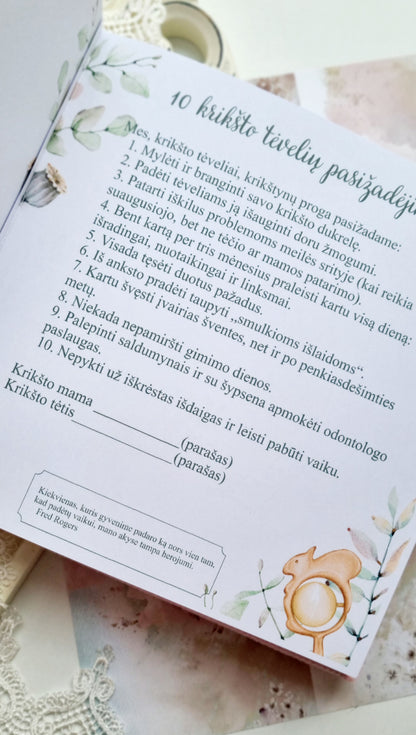 Krikšto knyga mergaitei "Cukrinė avytė"