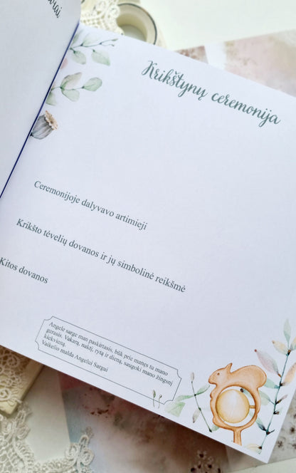 Krikšto knyga mergaitei "Cukrinė avytė"