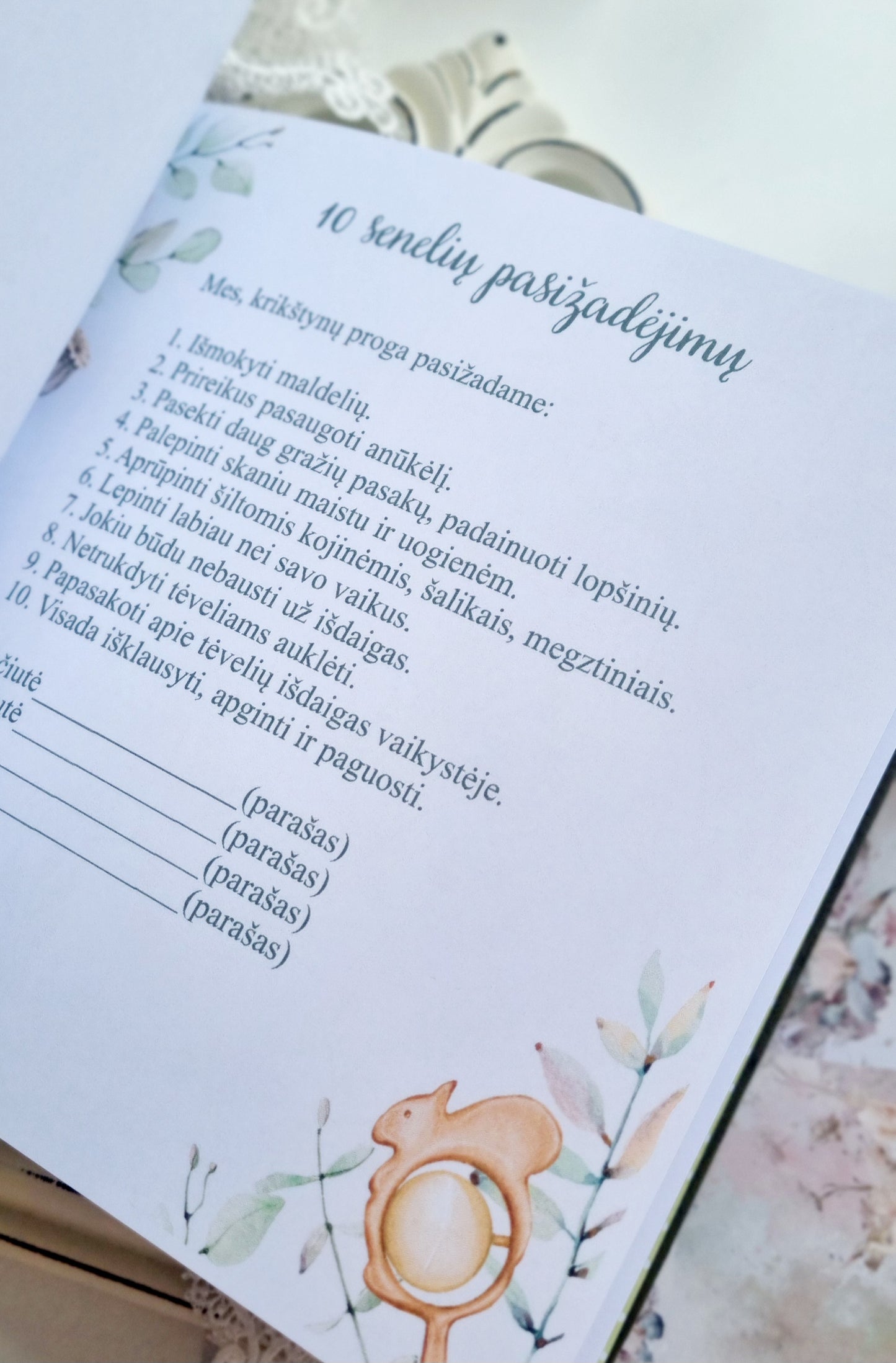 Krikšto knyga berniukui "Meškutis"