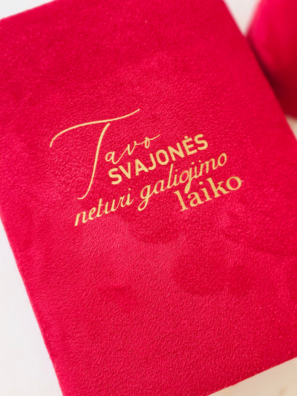 Rankų darbo knyga užrašams "Svajonės"