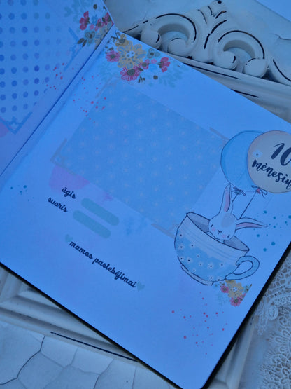 Rankų darbo kūdinio albumas "Pliuškis"