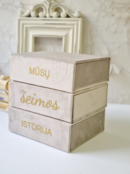 Dėžučių nuotraukoms trio "Mūsų šeimos istorija: