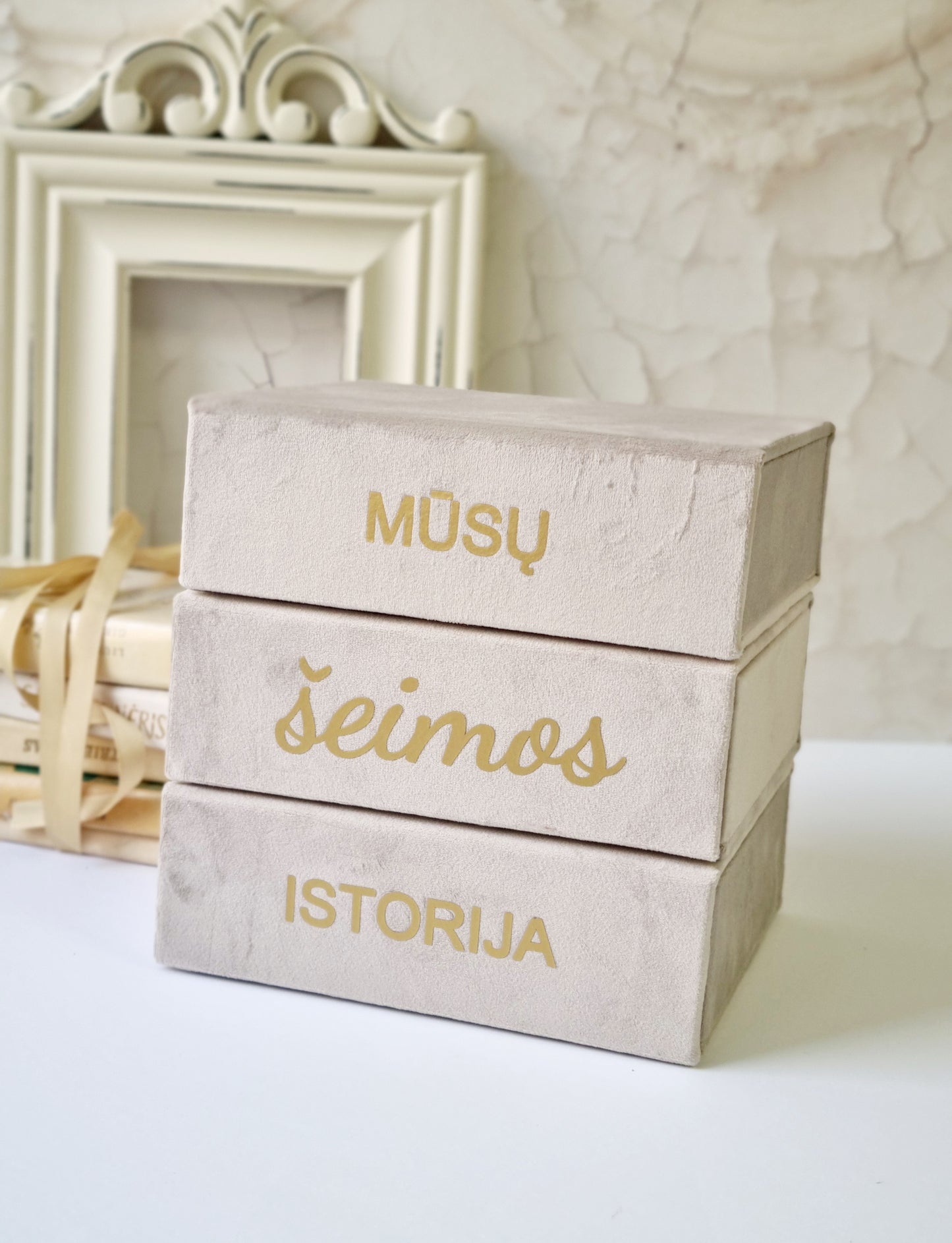Dėžučių nuotraukoms trio "Mūsų šeimos istorija: