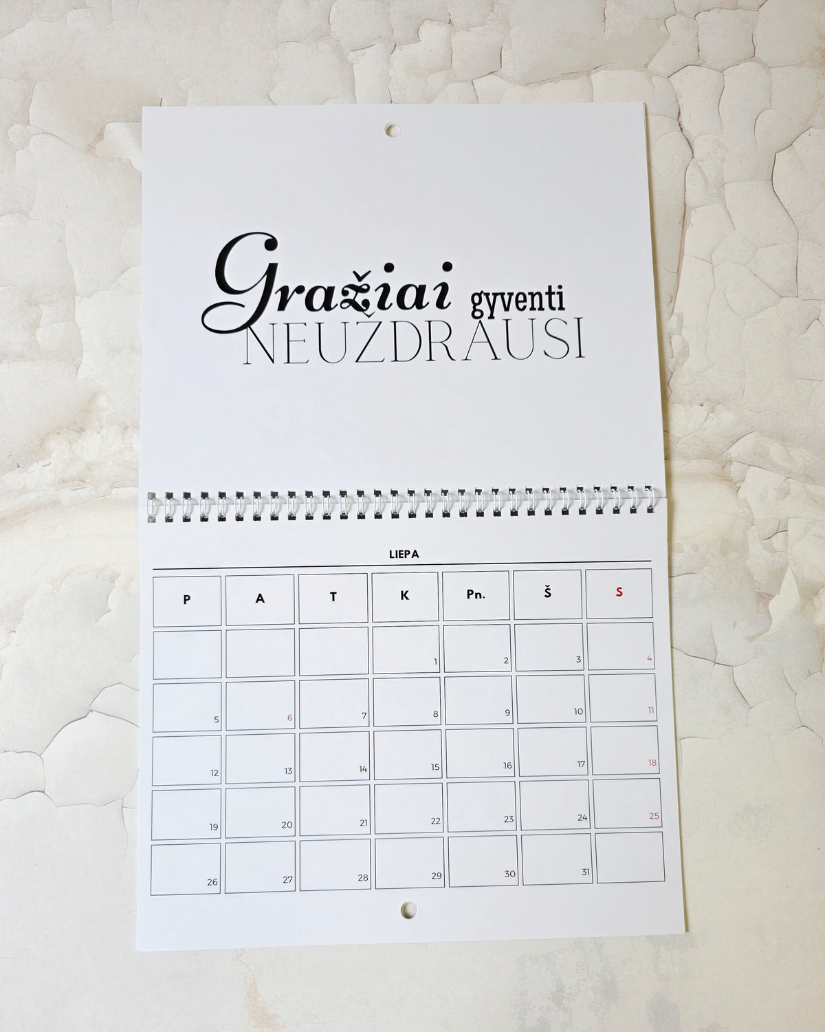Sieninis kalendorius "Geriausia diena 2027"