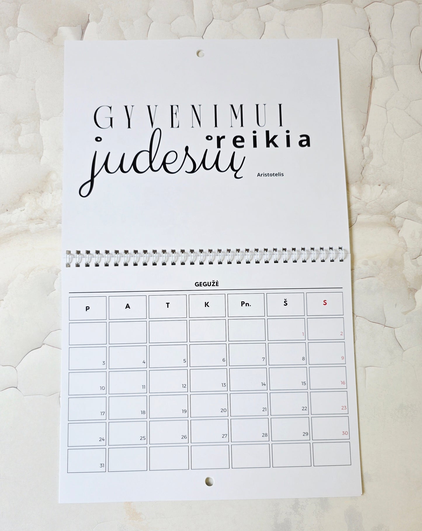 Sieninis kalendorius "Geriausia diena 2027"