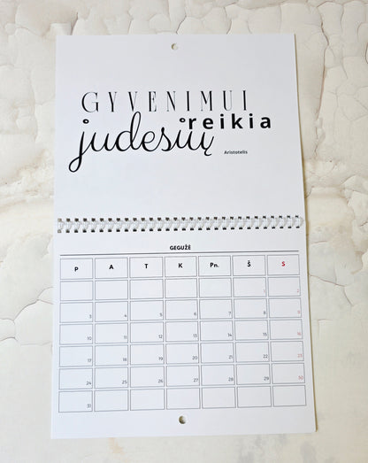 Sieninis kalendorius "Geriausia diena 2027"