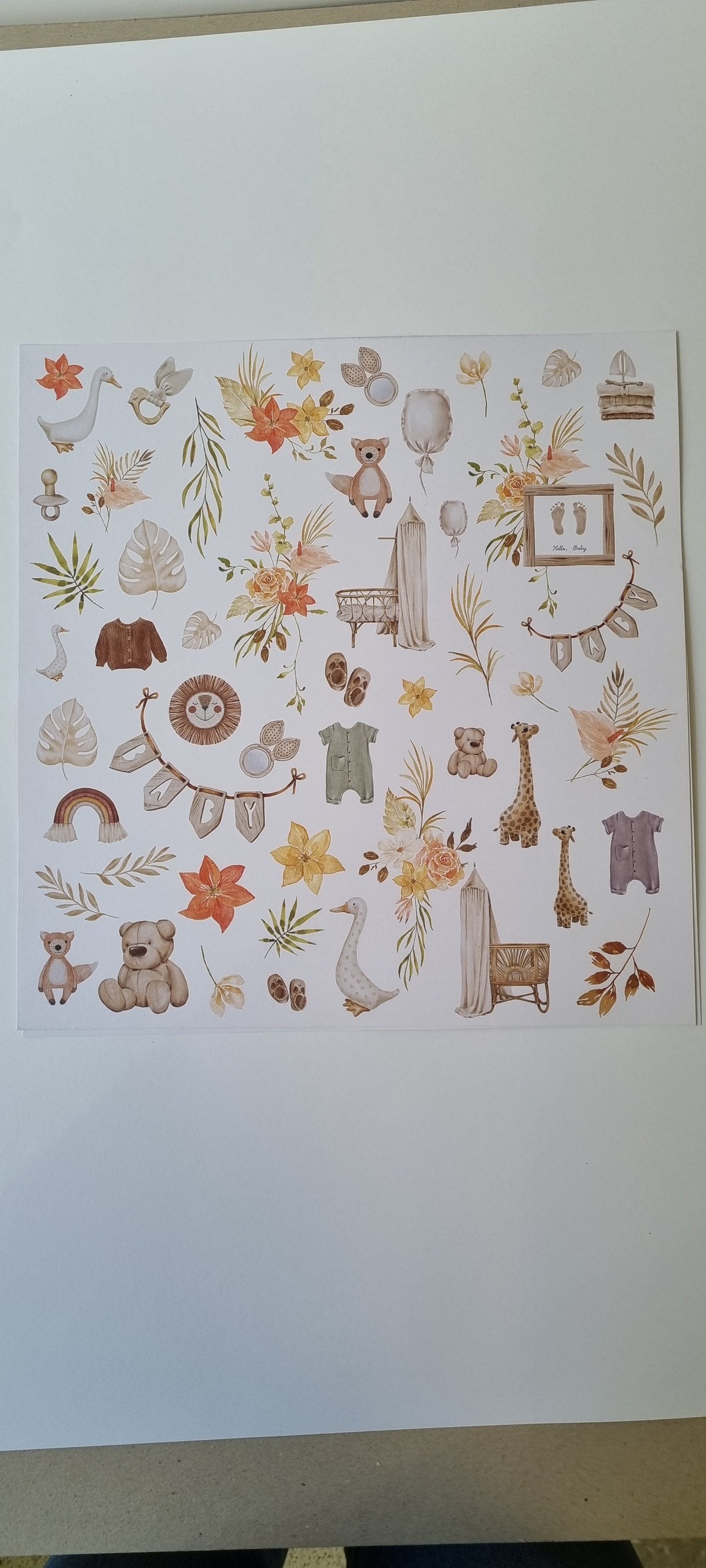 Iškarpų lapas iš rinkinio Craft&you Boho baby