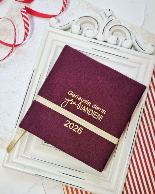 Darbo knyga, savaitės planuotė 2026 "Geriausia diena yra šiandien"