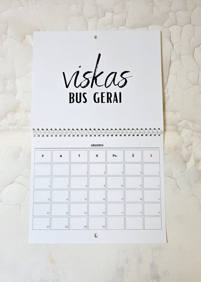 Sieninis kalendorius "Geriausia diena 2027"