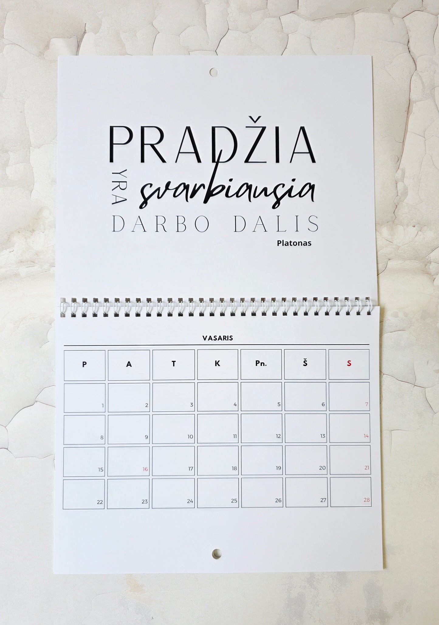 Sieninis kalendorius "Geriausia diena 2027"