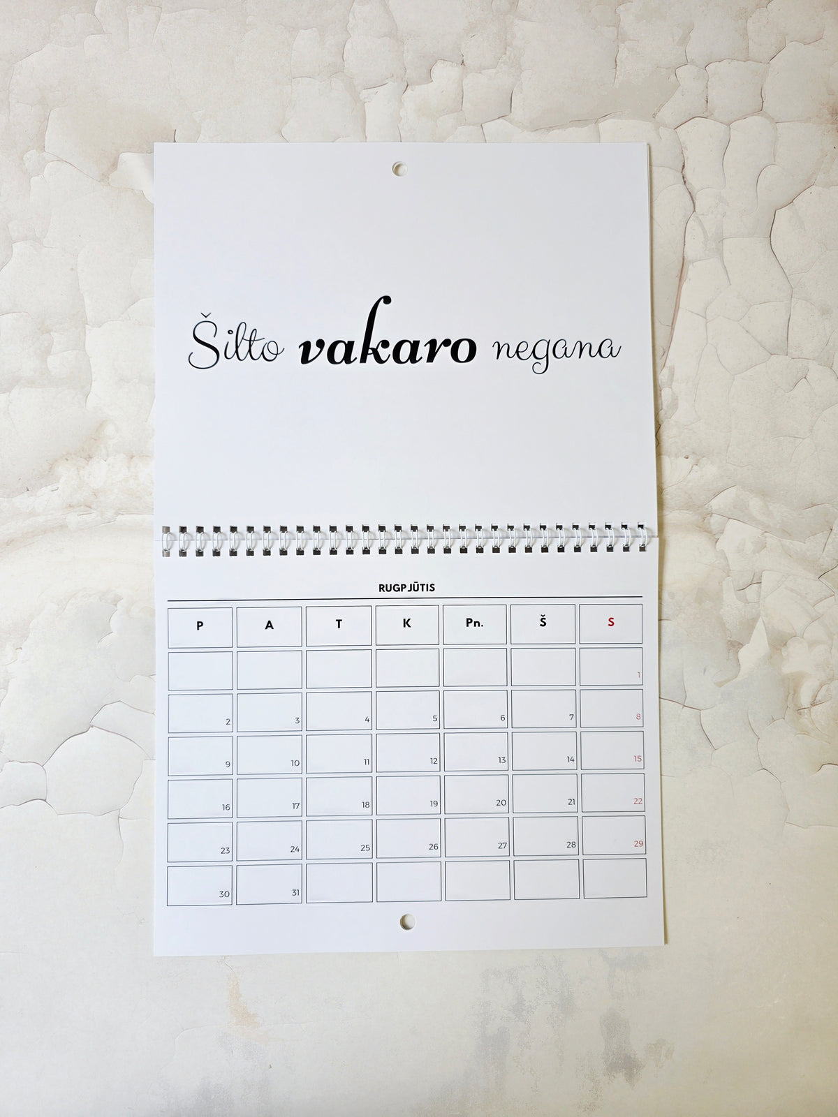Sieninis kalendorius "Geriausia diena 2027"