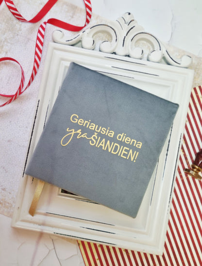 Rankų darbo užrašų knyga "Geriausia diena"