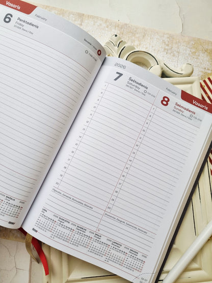 Darbo knyga kalendorius 2026 "Pilka"