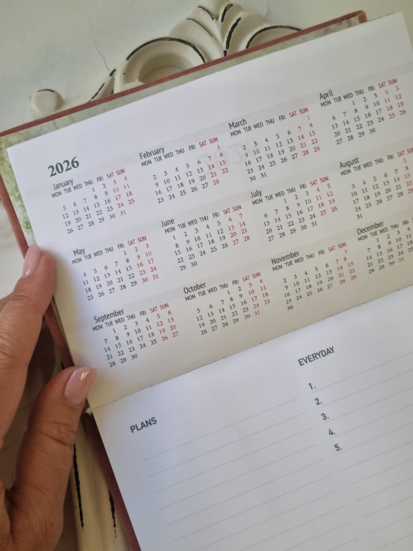 Kalendorius anglų kalba 2026 "Planuok"