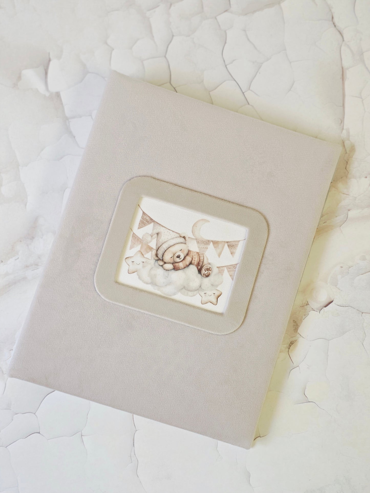 Rankų darbo kūdikio albumas "Boho"
