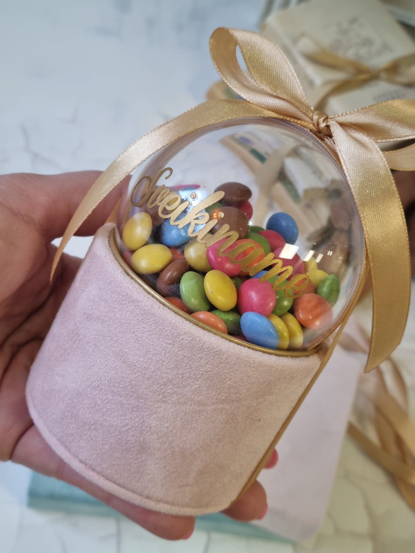 Žinutė burbule, rankų darbo dovana- kvietimas, sveikinimas