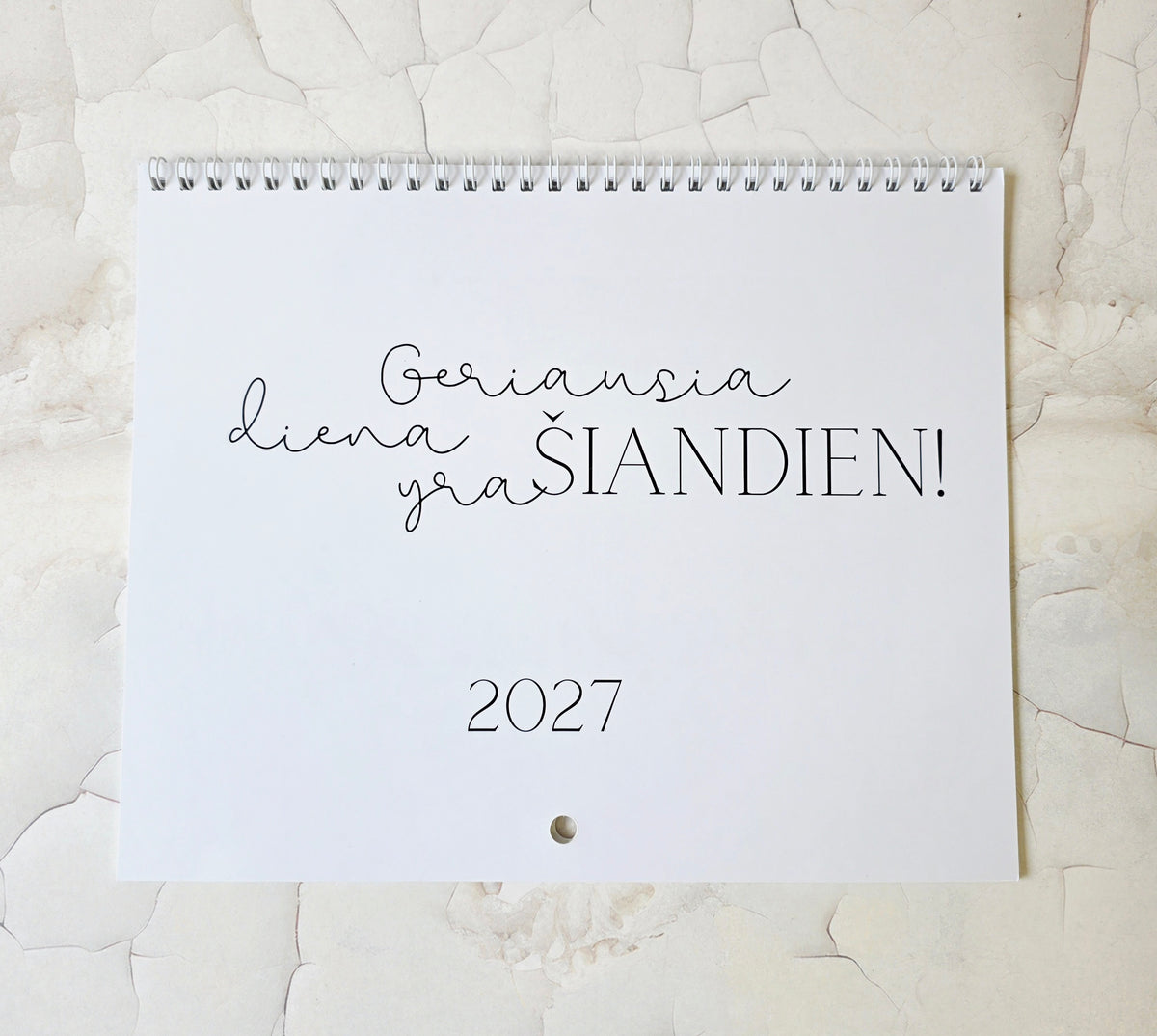 Sieninis kalendorius "Geriausia diena 2027"