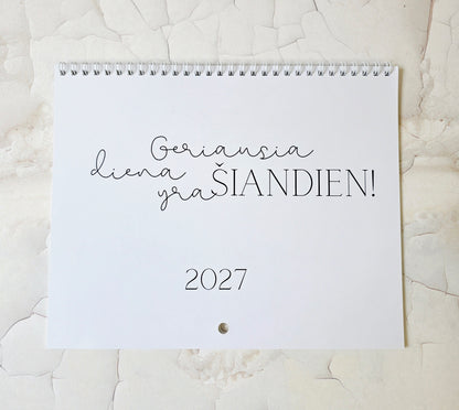 Sieninis kalendorius "Geriausia diena 2027"